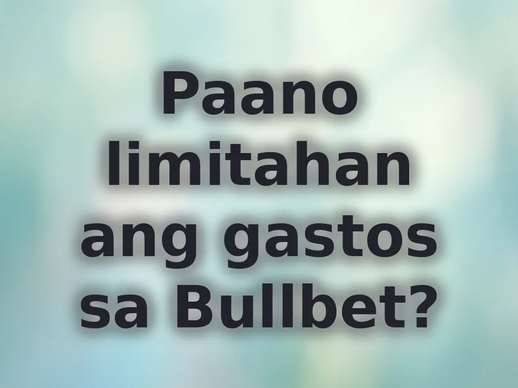 Pag-set ng budget sa betting